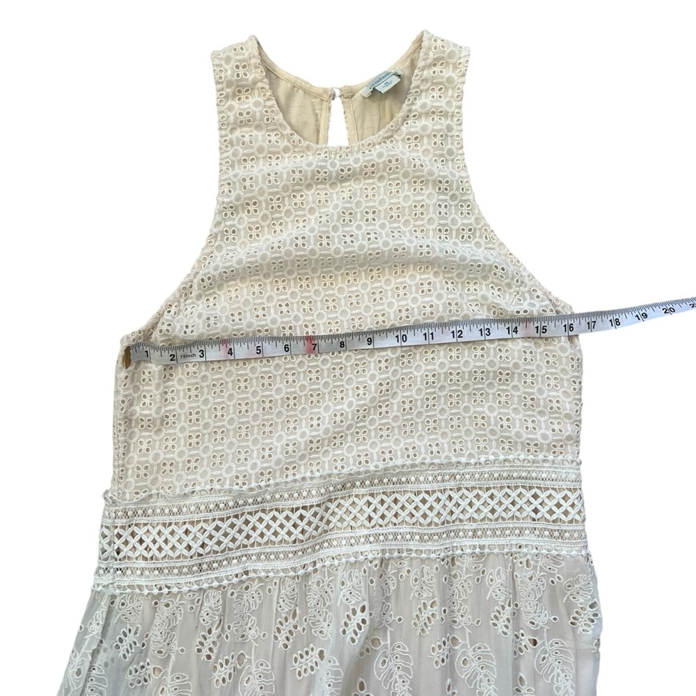 Sundance Dreamers Believe Bone Off White Eyelet Dress Size Medium - Picture 11 of 11